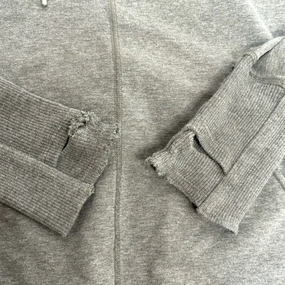 Lululemon Flashback Pullover Slouchy Hooded Sweatshirt Gray 8